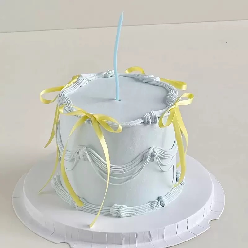 Spot wholesale lazo de cola larga inserción de pastel complemento postre decoración de horneado serpentinas decoración de postre de fiesta