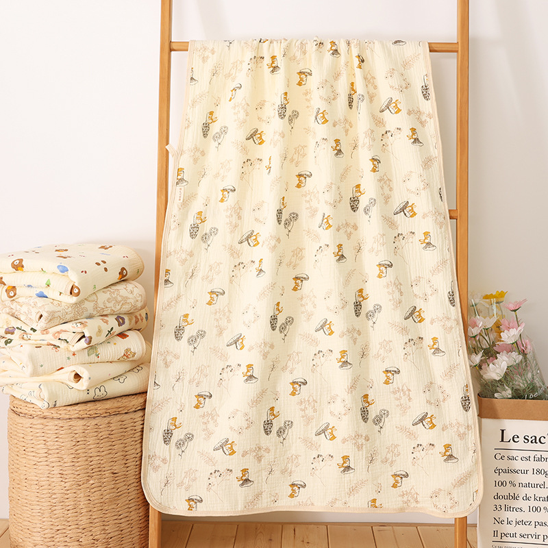 Cotton gauze cartoon bath towel
