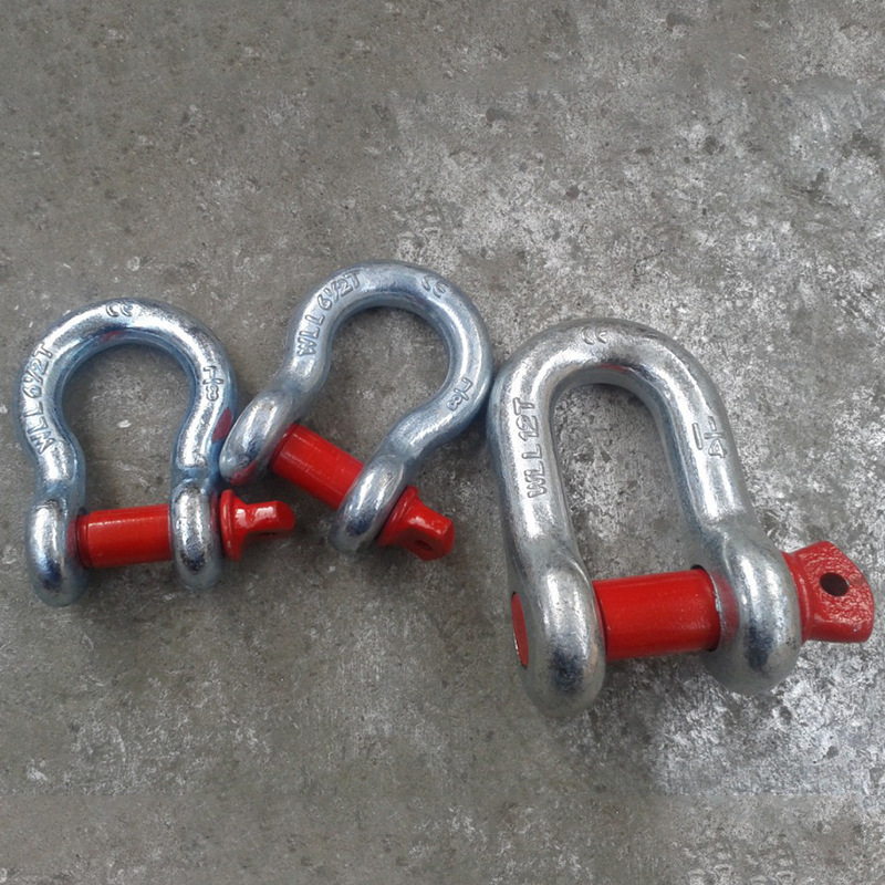 生 产多规格弓形卸扣 高强度起重卸扣链条连接器U型卡环锁扣钢扣