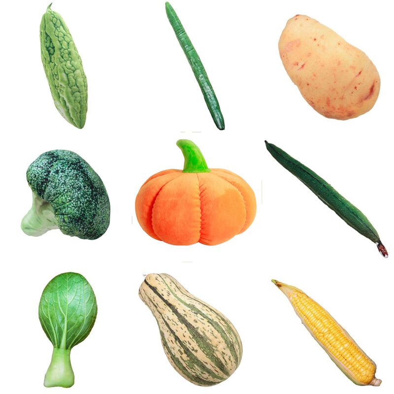 Plush Toy Vegetable Fruit Simulation Vegetable Custom Fruit Doll Supermarket Game Props Plush Toy