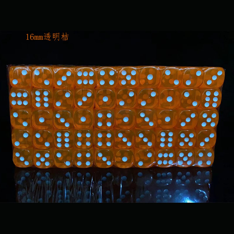 16mm 라운드 투명 오렌지