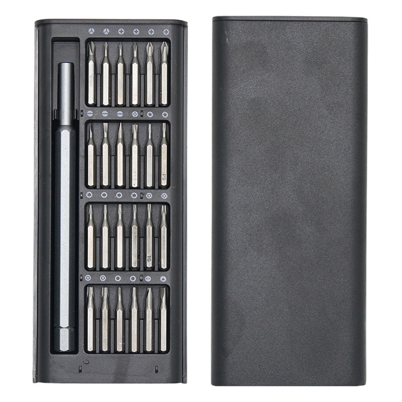 Venta caliente transfronteriza Juego de destornillador 25 en 1 Juego de combinación de destornillador multifuncional que ahorra mano de obra Juego de herramientas de hardware