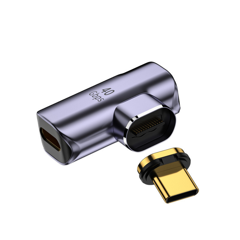 USB4.0 elbow Type-c magnetic adapter PD100w fast charging MacBook converter lightning 3 40GB