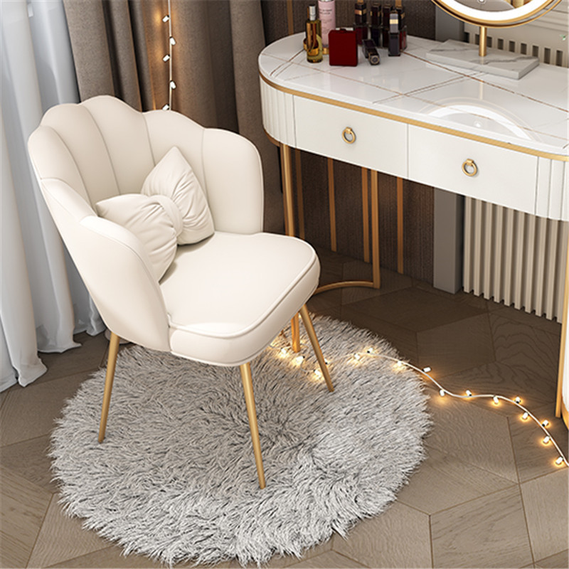 Light Luxury Dining Chair, Household Stool, Bedroom Manicure Chair, Backrest Makeup Chair, Desk Chair, Petal Chair, Stylish and Beautiful