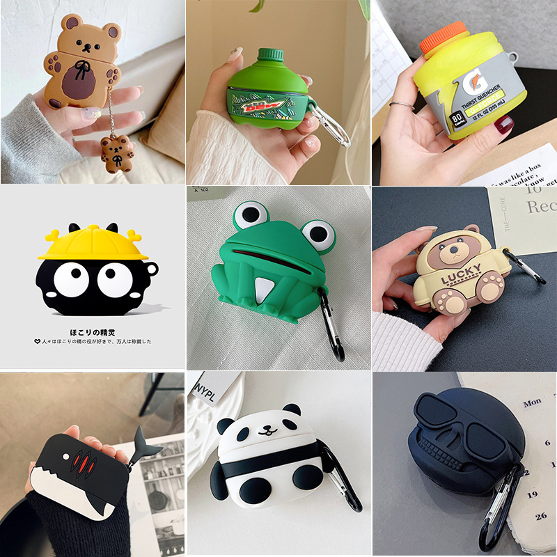 适用苹果Airpods pro/pro2跨境爆款蓝牙耳机卡通保护套壳工厂直供|undefined