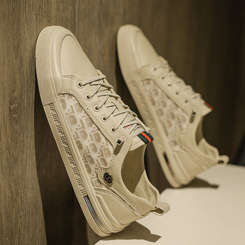 Spring new Korean fashion trend student casual sports shoes  men's low-cut lace-up outer sneakers