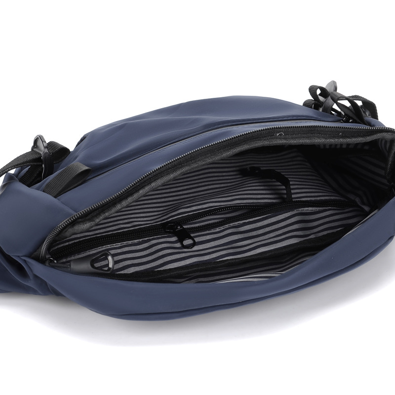 Bolso bandolera para hombre cuidadosamente seleccionado, bolso de pecho informal y moderno, bolso de cintura simple y personalizado, bolso de pecho pequeño para hombre con almacenamiento versátil.