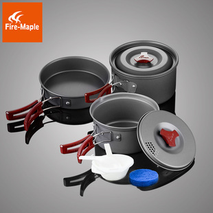 Fire Maple FMC-202 Set Pot Outdoor Camping 2-3 Person Portable Set Pot Outdoor Cookware Including Frying Pot Tableware