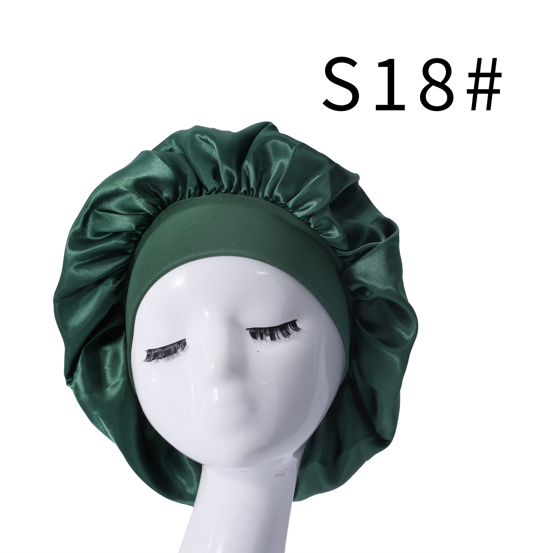 Europa y América clásica sombrero de baño de color sólido adulto transfronterizo moda transfronterizo satén amplio sombrero de dormir damas quimioterapia cuidado del cabello