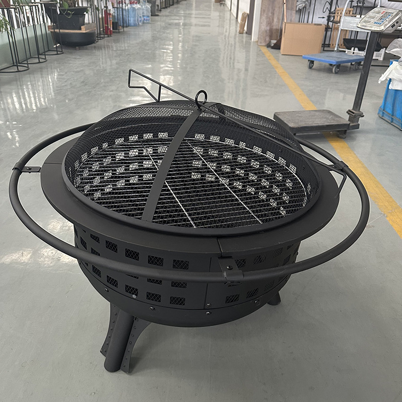 Hogar ronda barbacoa estufa al aire libre brasero estufa de carbón grande hoguera olla de madera visión brasero suministro directo de fábrica