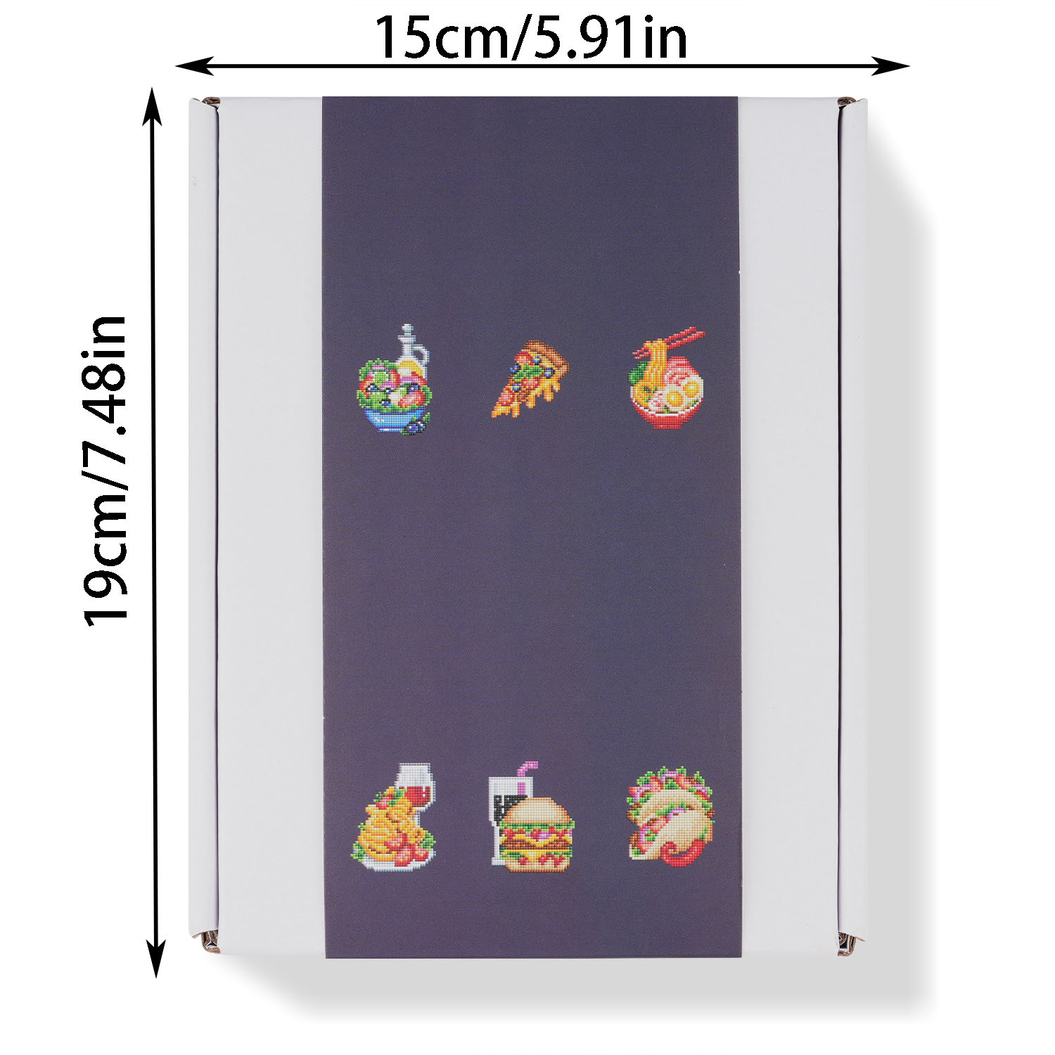 Diamante transfronterizo 5D pintado 5 * 7 pulgadas sin marco comida tradicional hamburguesa patatas fritas bebidas frutas independientes estación de venta caliente