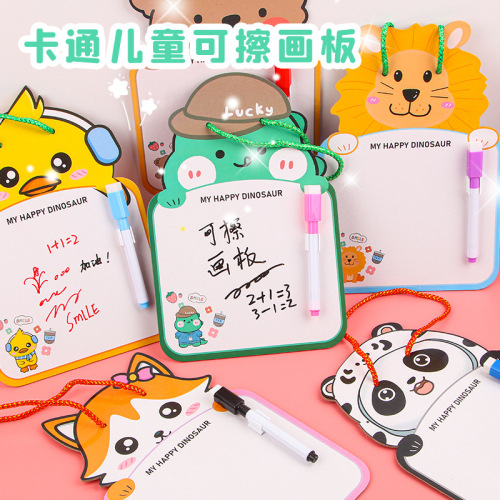 Children's cute erasable whiteboard, creative desktop message writing board, student graffiti cartoon small drawing board wholesale