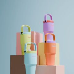 独有模具新品带提手汽车杯防尘罩设计吸管冰霸杯