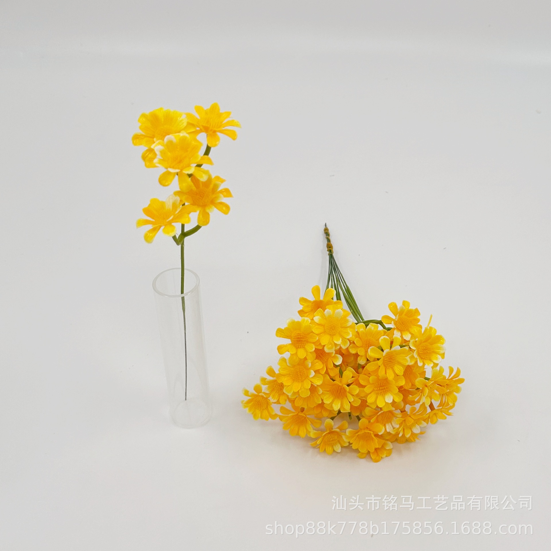 Amazon Temu Cross - Border single 5 - Fork Simulation margaritas con arreglos florales en la Mesa de la Sala de estar de la boda de estrellas image 8
