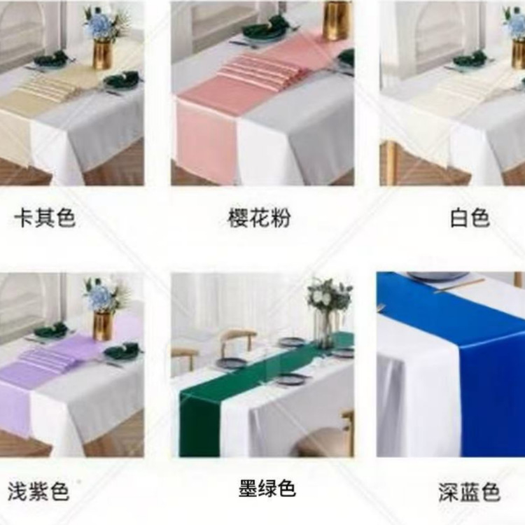 Banderas de mesa de satén de seda al por mayor