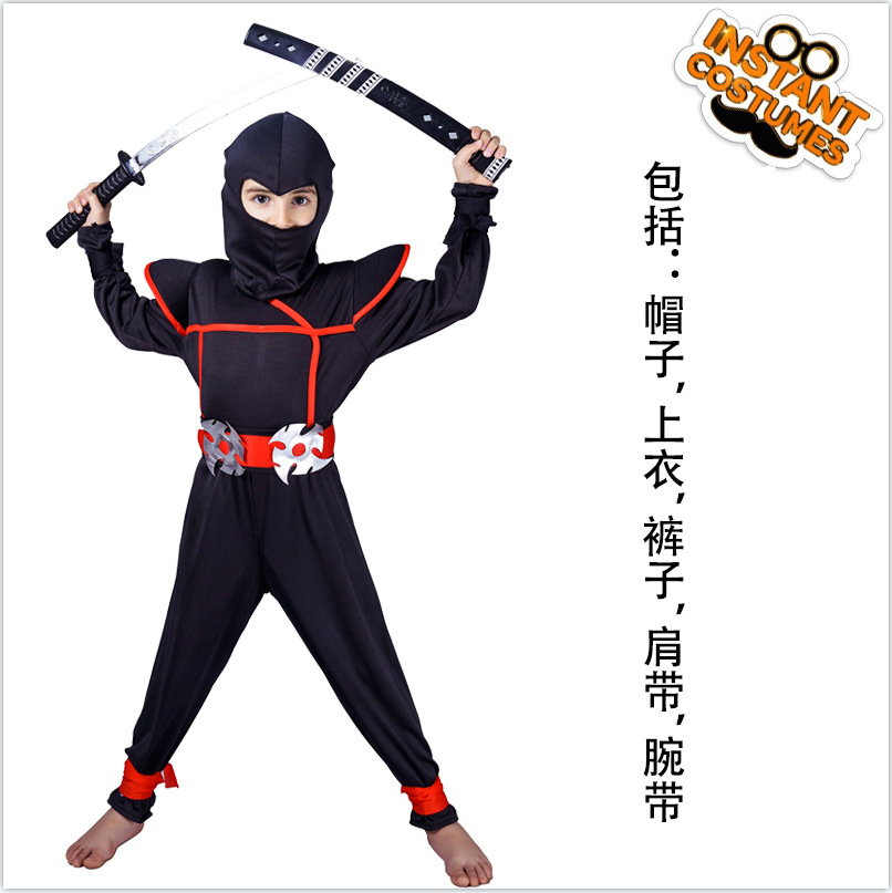 Traje de ninja para niños de Halloween Juego de rol cos Traje de actuación de ninja para niños Traje de ninja para niños