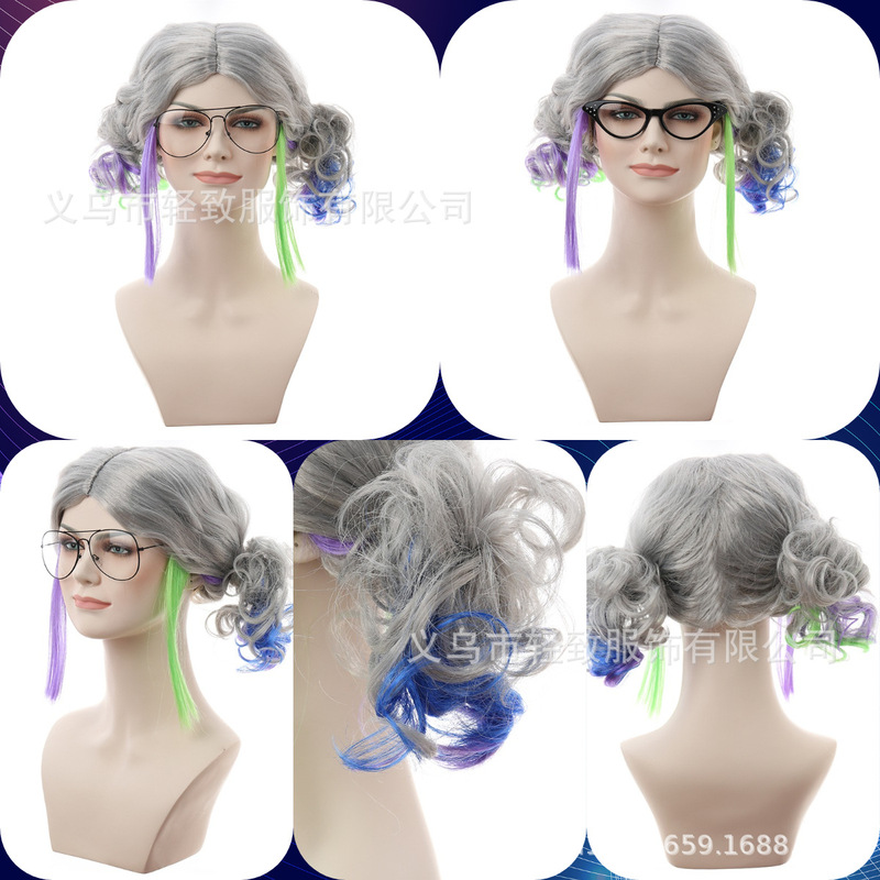 Halloween Wig Doctor Crazy Funny Scientist Wig COS Kids Party Einstein Dress Up Wig