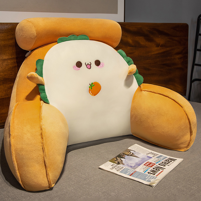 Bolsillo de cabecera de cama grande respaldo almohada de cama para niños almohada de lectura almohada de cintura sofá almohada de dormitorio almohada estudiante