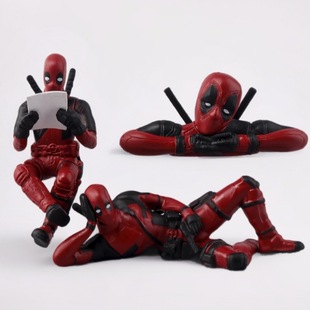 Cross-Border Deadpool Hand Model, Police Holding Placard, Looking Back, Posture, Instant Noodle Doll, Car Center Console Ornament