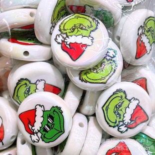 22mm�p��ӡ��grinch�������}�Qϵ����Ƭ�AƬdiy����耳׿��Ʒ��