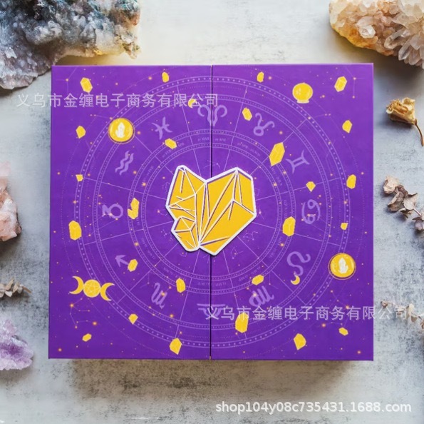 跨境 Reiki Crystal Halloween Countdown Gift Box 万圣节盲盒|undefined