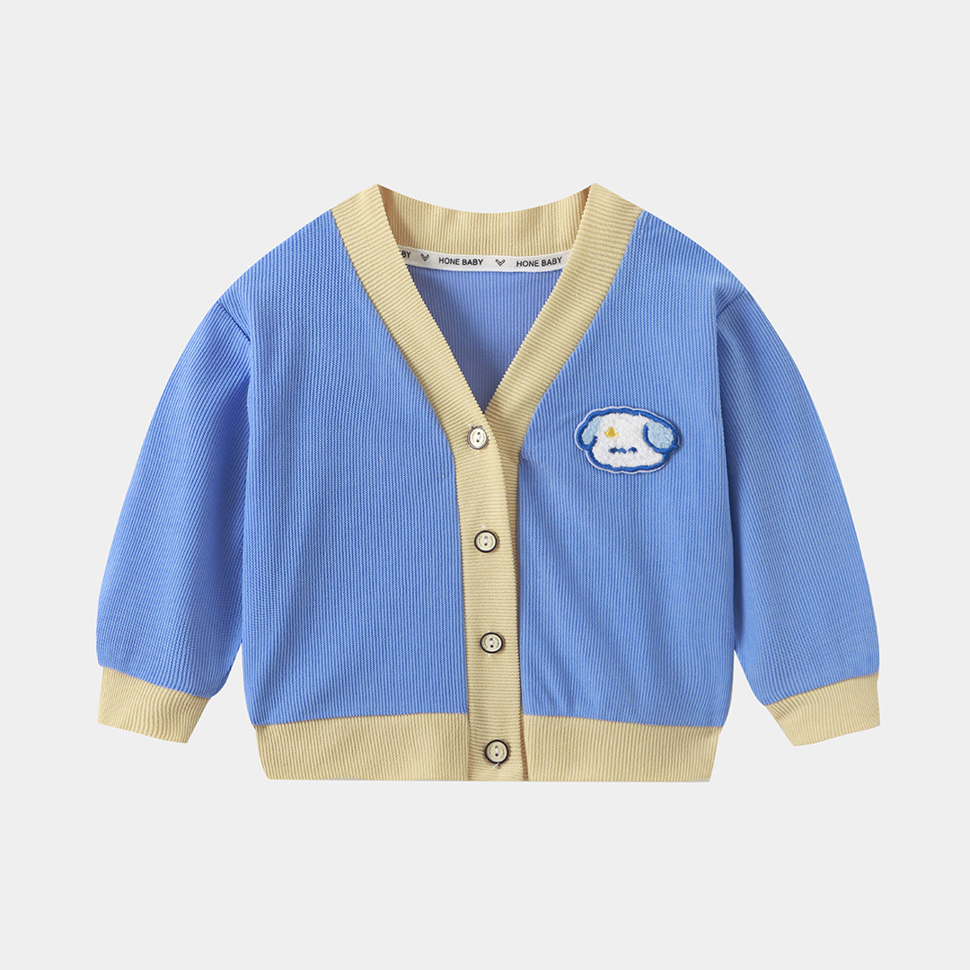 Comercio exterior transfronterizo chaqueta de punto para niños primavera y otoño camisa coreana cardigan chaqueta de moda infantil