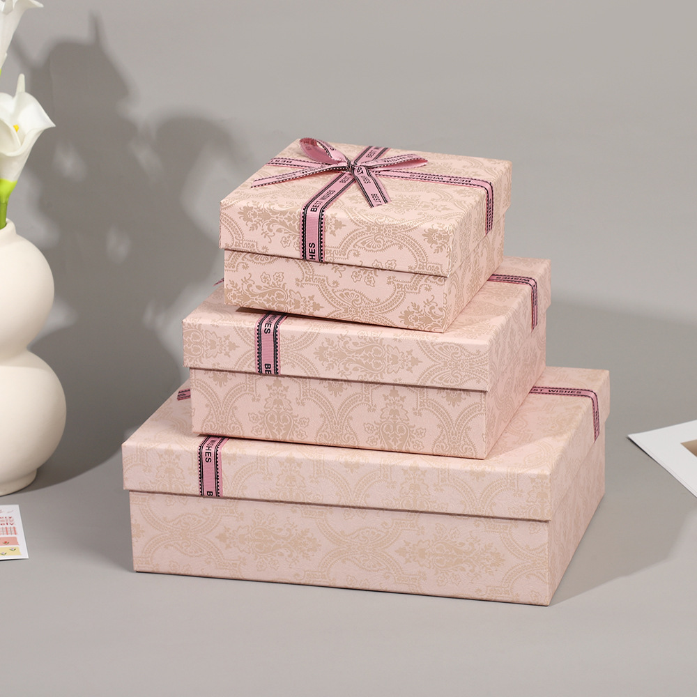 Inventario Tiandian cubierta caja de regalo de textura arco caja de regalo de cumpleaños caja de almacenamiento caja de embalaje caja de regalo al por mayor