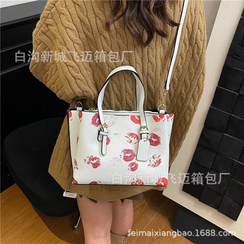 跨境百搭休闲托特包bgs2025新款大容量ins可爱印花简约通勤手提包|undefined