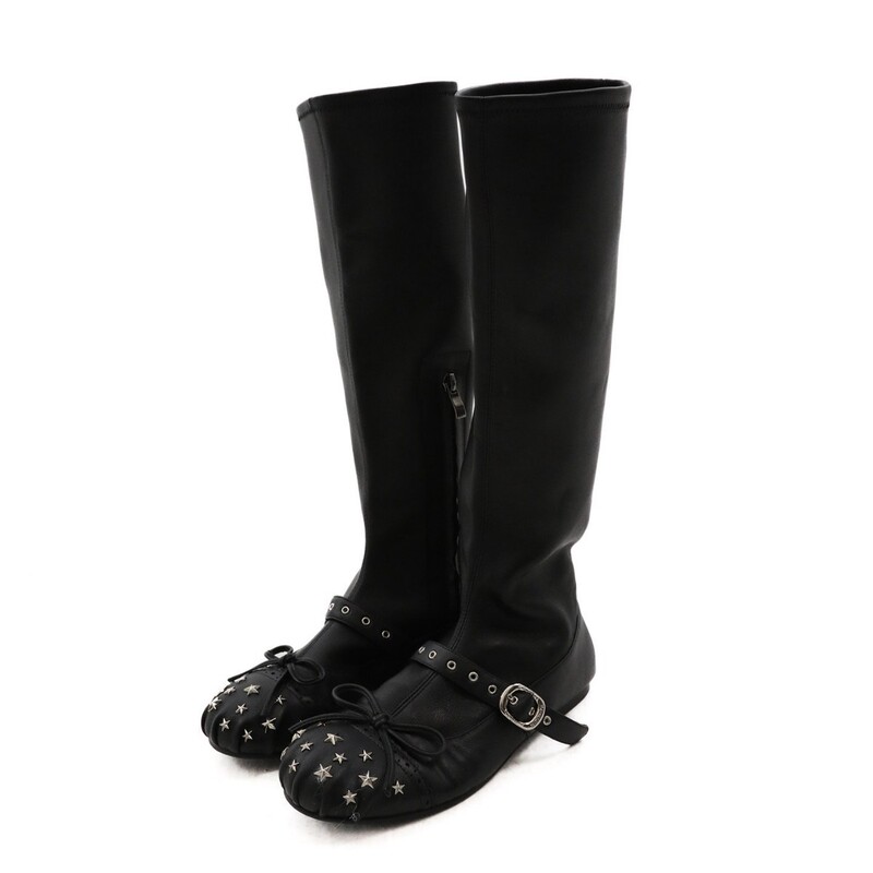 Rivet Buckle Mid-Calf Elastic Boots 2026 Early Autumn New Slim Boots Flat-Soled Slimming Over-The-Knee High Boots Rivet Buckle Mid-Calf Elastic Boots 2026 Early Autumn New Slim Boots Flat-Soled Slimming Over-The-Knee High Boots