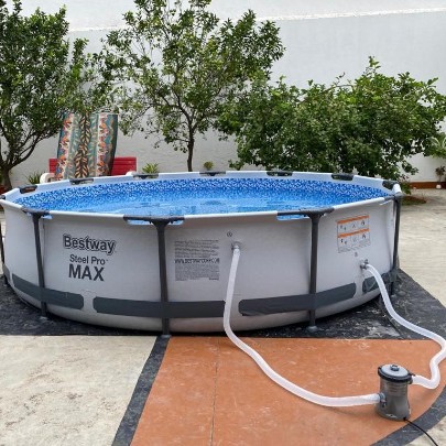 Bestway56420 ronda soporte adulto piscina al aire libre niños grandes soporte piscina estanque de peces