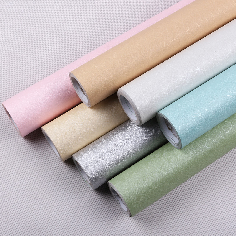 蚕丝墙贴寝室客厅加厚即时贴纸 PVC防水墙纸卧室自粘壁纸墙纸
