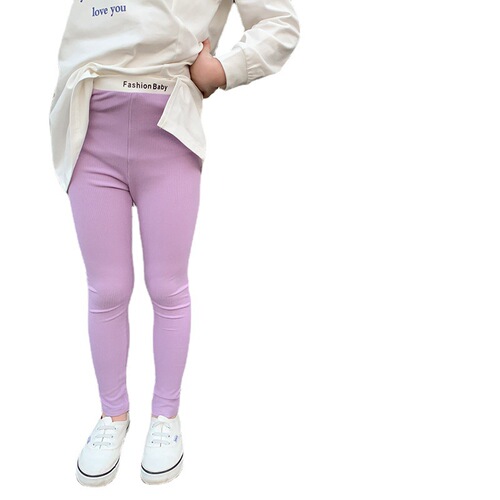 Girls' leggings, fashionable baby elastic trousers,  spring new Korean baby outer wear slim leggings