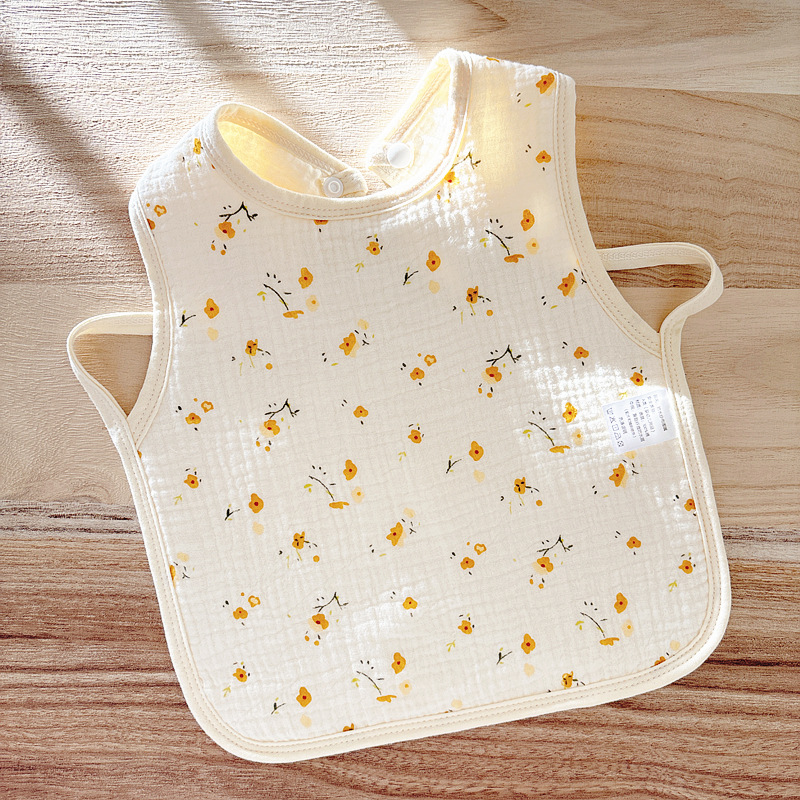 Babecera de algodón para bebés y bebés, toalla de saliva impermeable, toalla de almohadilla de leche anti-vomitación, bolsillo de comida, otoño y invierno