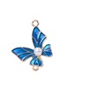 The new left and right symmetrical drip oil butterfly jewelry double hanging pendant DIY ancient wind hair decoration flowing souvenir alloy accessories spot spot