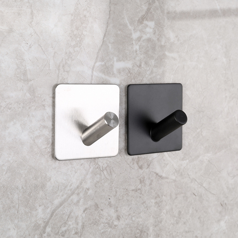 Amazon gancho de abrigo 304 gancho de acero inoxidable gancho adhesivo fuerte-puerta libre gancho de la capa trasera personalizado al por mayor