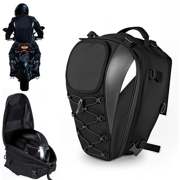In-Stock Motorcycle Helmet Bag, Rear Tail Bag, Rear Seat Bag, Backpack, Large Capacity Rider Bag, Motorcycle Gear