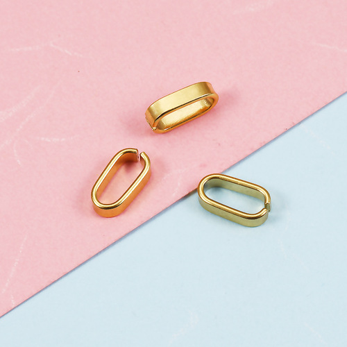 Manufacturer mirror stainless steel jewelry buckle jewelry accessories DIY melon seed buckle necklace pendant buckle wrong mouth clip buckle