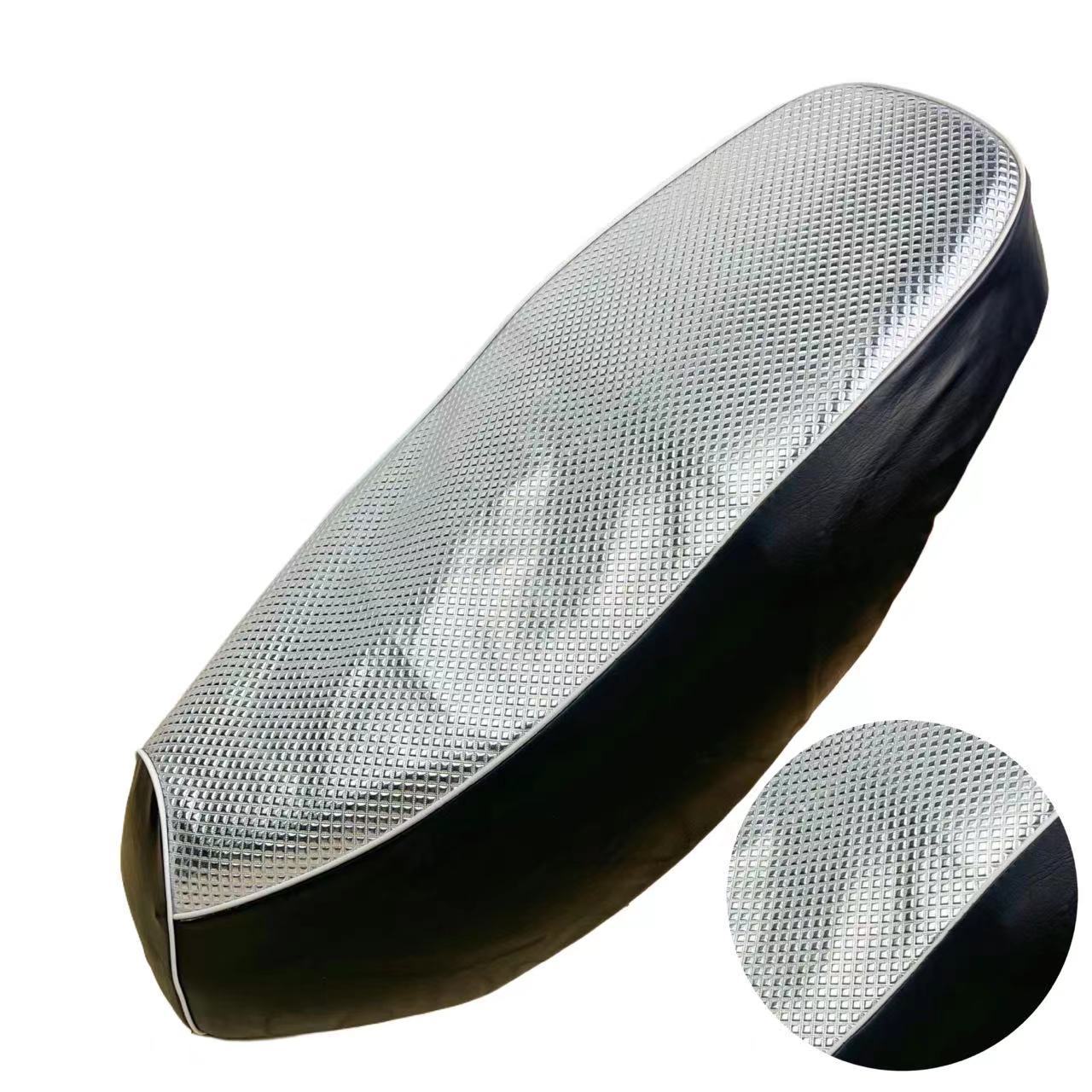 Diamond pattern thickened electric car cushion scooter cushion cover sun protection thermal insulation leather cushion cover waterproof thickened