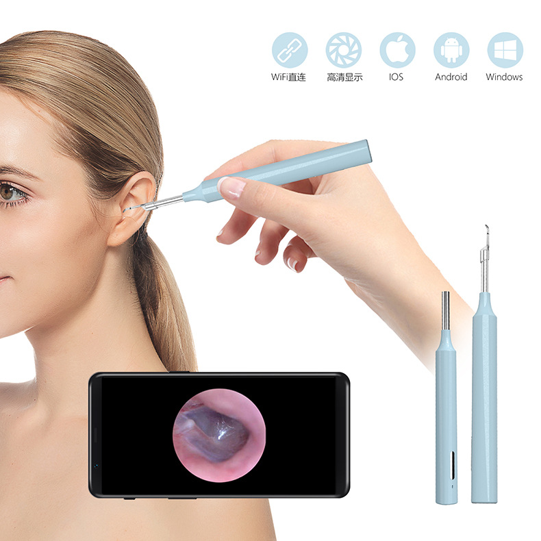 Wireless WiFi Otoscope 1080P HD Ear Camera