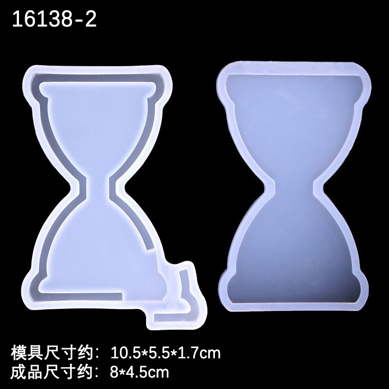 Espejo cristal epoxi arena movediza inyección de agua molde de silicona reloj de arena vino reactivo botella de perfume molde de silicona en stock