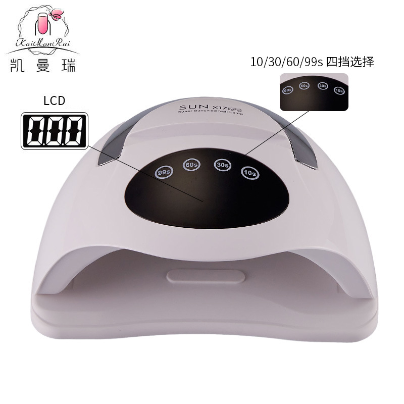 Luz roja transfronteriza lámpara de uñas 320W máquina de uñas de alta potencia lámpara de fototerapia LED de secado rápido fuente de luz doble pegamento de esmalte de uñas lámpara para hornear