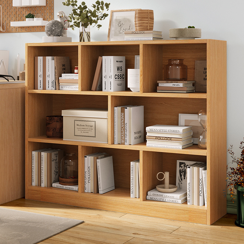 Estante de libro estante de piso estante de libro casero armario de almacenamiento multicapa armario de almacenamiento sala de estar simple armario de celosía armario