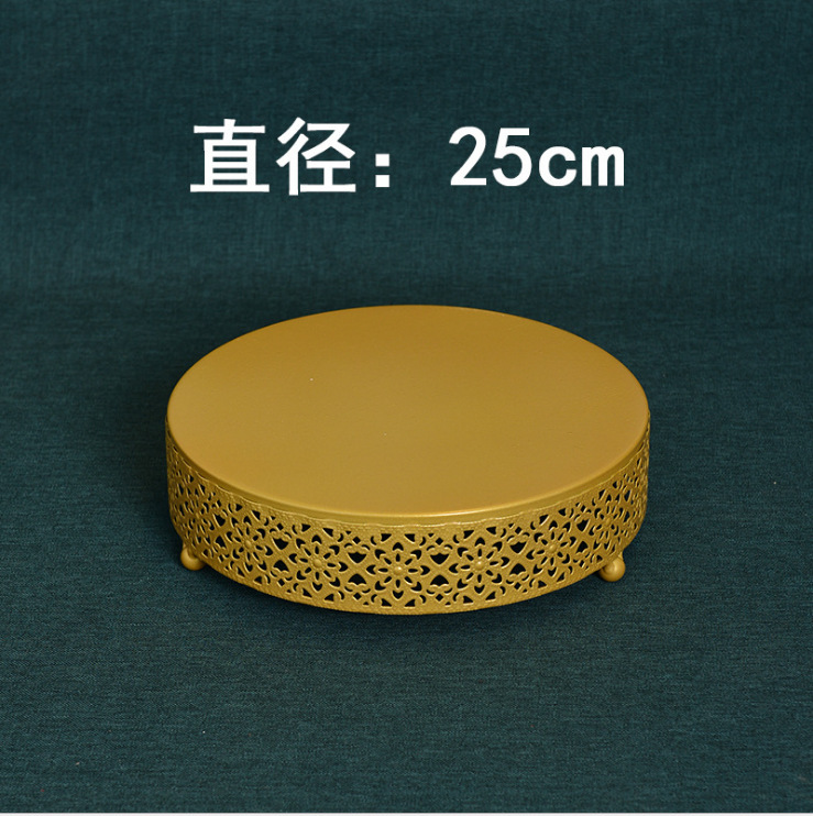 . De estilo europeo de hierro soporte de la torta accesorios de la boda bandeja de la torta de la pierna alta Placa de pastel de mesa de postre decoración de la torta de hierro