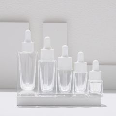 現品5ml 10ml角型透明エッセンスボトル化粧品分注瓶角型スポイトガラス精油分注瓶
