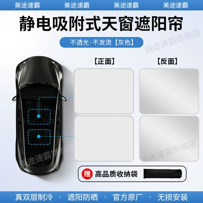 Byd Seal/Sea Lion 07Ev Sunroof – Car curtains - haisi-05-dm-i-silicone-electrostatic-adsorption-type-split-type-gray