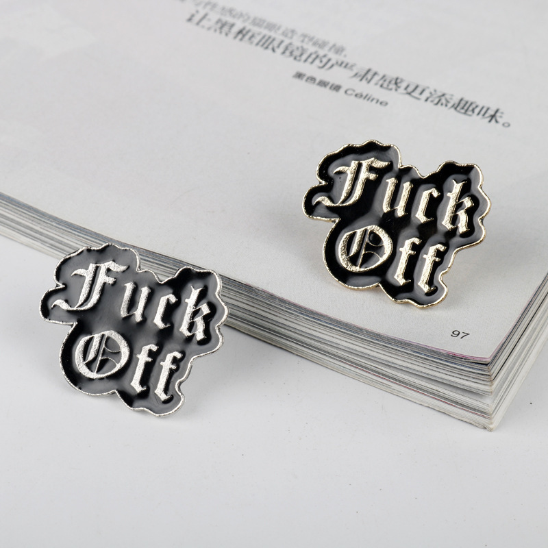 Retro Letter Alloy Plating Unisex Brooches display picture 4