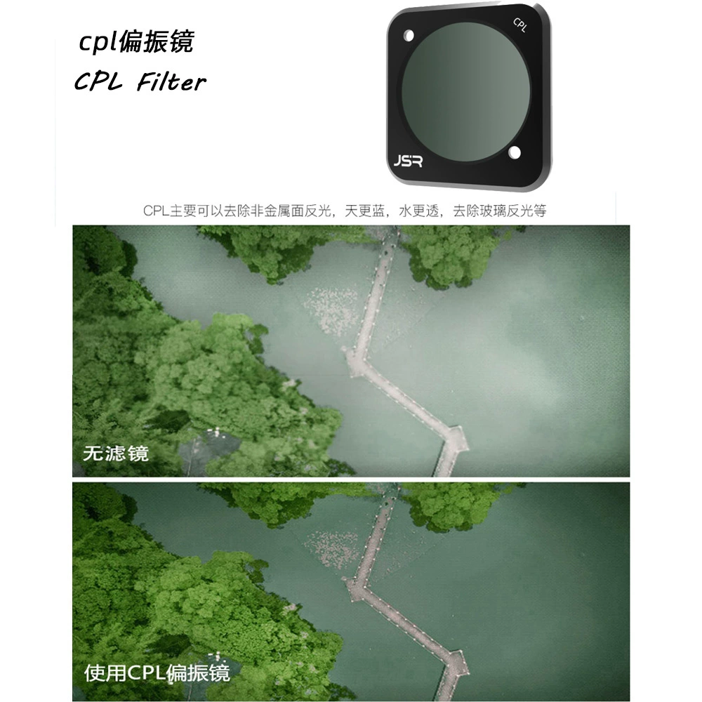 JSR DJI ACTION2 Оригинальная рамка граница фильтр DJI Спортивная камера аксессуары CPL поляризационное зеркало ND световое зеркало