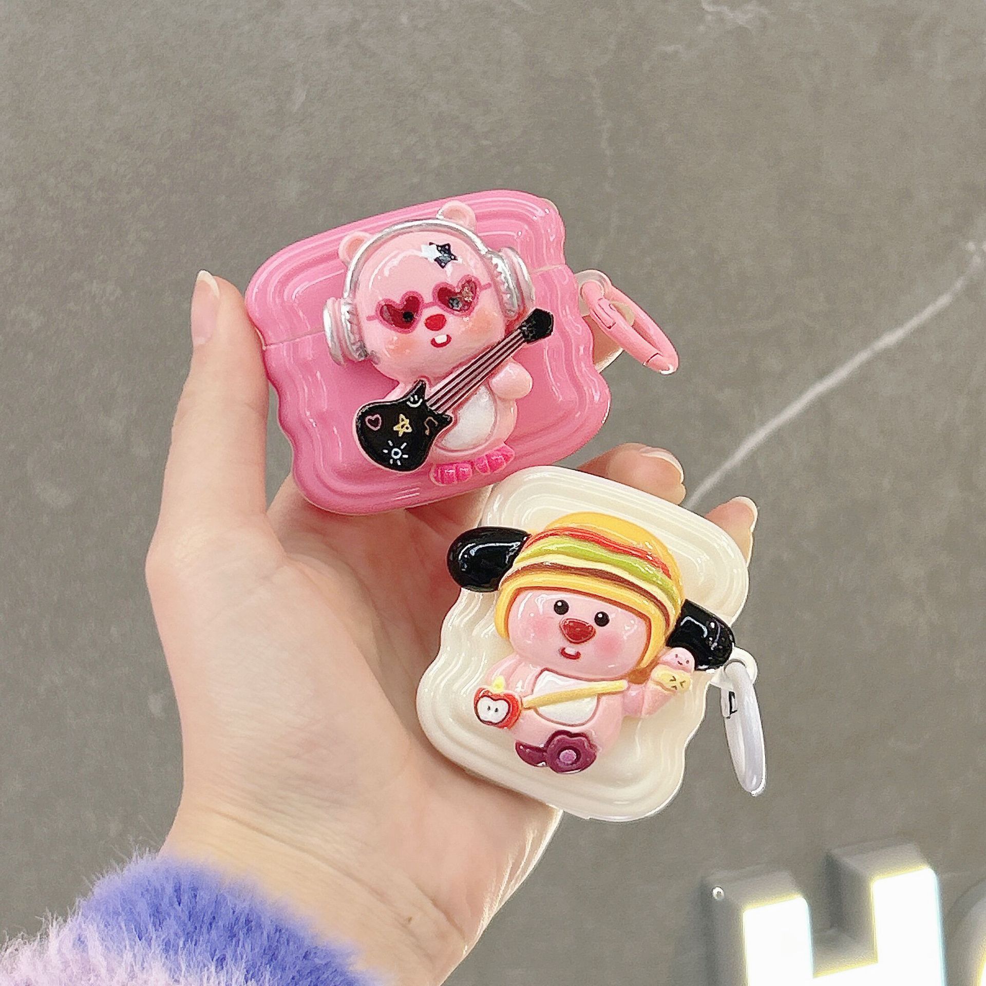 Three-dimensional cute Ruby applicable airpods3 protective case pro2 wireless Bluetooth headset case 1/2 generation cartoon female_voghion.com