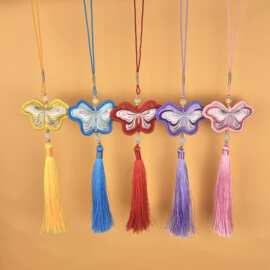 蝴蝶香袋挂件 端午节刺绣中国结样式汽车挂饰 小荷包特色礼品直销