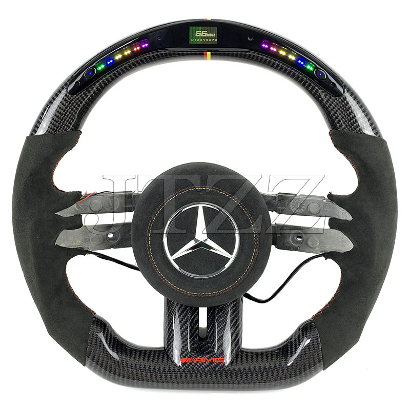 Suitable for Mercedes-Benz AMG CLA CLK CLC CLB C300 C- class dragonfly disc modified carbon fiber steering wheel